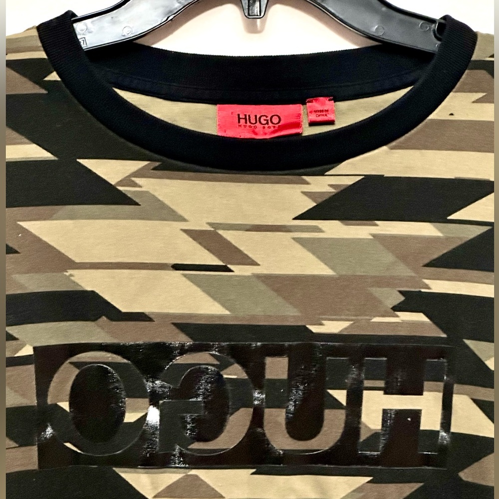 Hugo Boss Backward Spellout Thick Pullover Shirt Sweatshirt Camouflage M